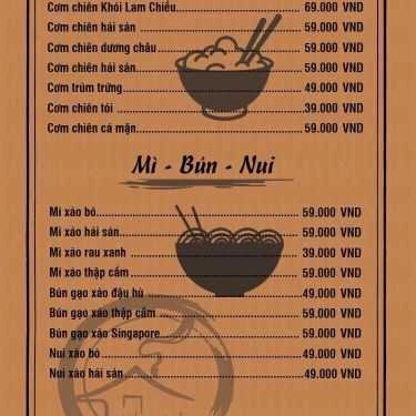 Thực đơn- Nhà Hàng Khói Lam Chiều Restaurant