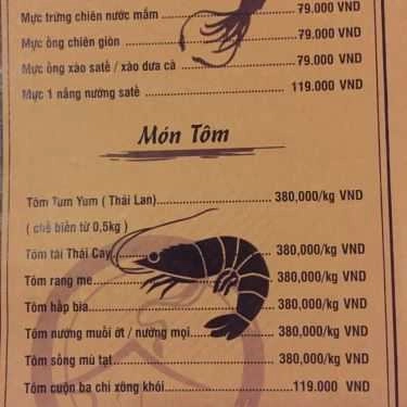 Thực đơn- Nhà Hàng Khói Lam Chiều Restaurant