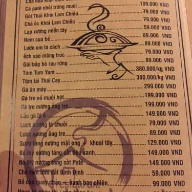 Thực đơn- Nhà Hàng Khói Lam Chiều Restaurant