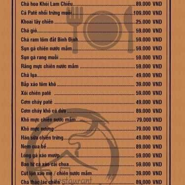 Thực đơn- Nhà Hàng Khói Lam Chiều Restaurant