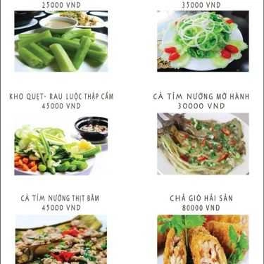 Thực đơn- Nhà Hàng Lâm Cua - Hải Sản Tươi Sống