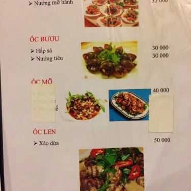 Thực đơn- Nhà Hàng Lâm Cua - Hải Sản Tươi Sống