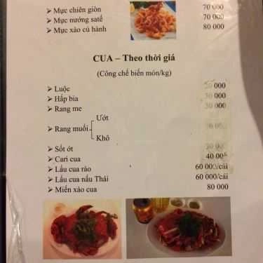 Thực đơn- Nhà Hàng Lâm Cua - Hải Sản Tươi Sống