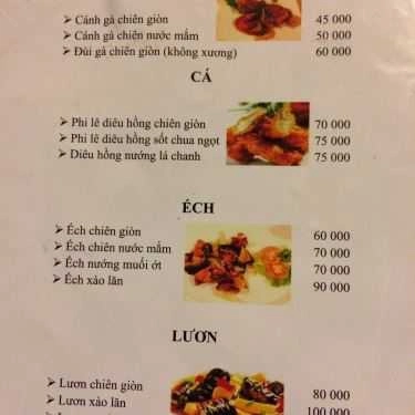 Thực đơn- Nhà Hàng Lâm Cua - Hải Sản Tươi Sống