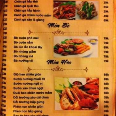 Thực đơn- Nhà Hàng Làng Nướng Đá Muối 3KU - Hoàng Văn Thụ