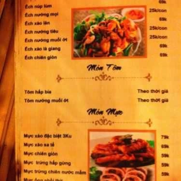 Thực đơn- Nhà Hàng Làng Nướng Đá Muối 3KU - Hoàng Văn Thụ