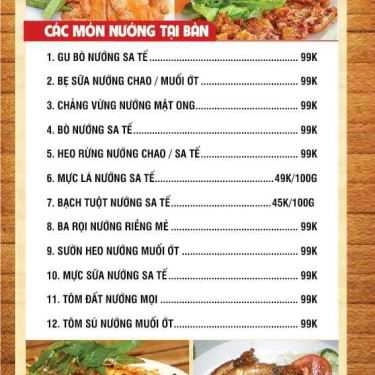 Thực đơn- Nhà Hàng Làng Nướng Đệ Nhất
