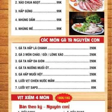 Thực đơn- Nhà Hàng Làng Nướng Đệ Nhất