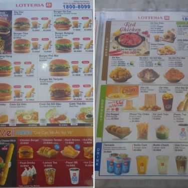Thực đơn- Nhà Hàng Lotteria - BigC Bình Dương