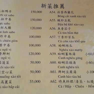 Thực đơn- Nhà Hàng Tân Phú - Món Ăn Việt Nam