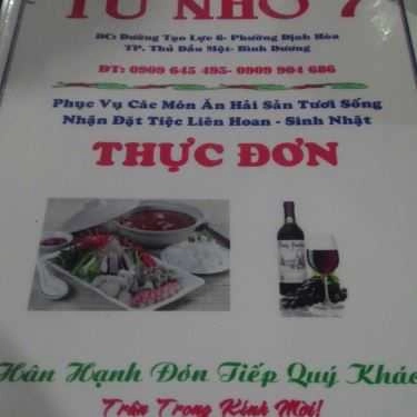 Thực đơn- Nhà Hàng Tư Nhớ 7 - Nhà Hàng Hải Sản