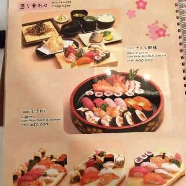 Thực đơn- Phạm Vân Sakura - Nhà Hàng Nhật Bản