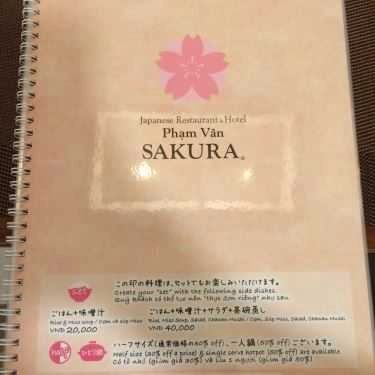 Thực đơn- Phạm Vân Sakura - Nhà Hàng Nhật Bản