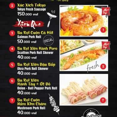 Thực đơn- Nhà Hàng Phố Nướng Tokyo Chánh Nghĩa - Ngô Gia Tự