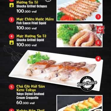 Thực đơn- Nhà Hàng Phố Nướng Tokyo Chánh Nghĩa - Ngô Gia Tự