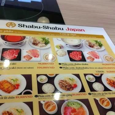 Thực đơn- Nhà Hàng Shabu Shabu Japan Buffet - AEON Mall Bình Dương