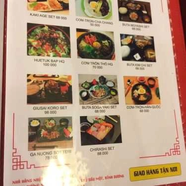Thực đơn- Nhà Hàng Sushi & Lẩu Nướng