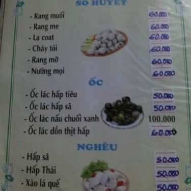Thực đơn- Quán Ăn Minh Nhựt Quán