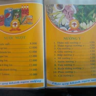 Thực đơn- Quán Ăn Bò Tơ Thuận Phong