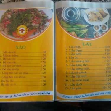 Thực đơn- Quán Ăn Bò Tơ Thuận Phong