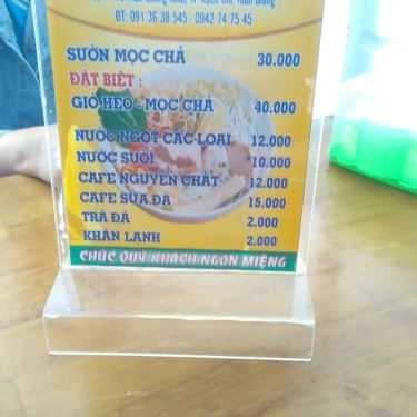 Thực đơn- Quán Ăn Bún Mọc Ròm Mập - Trần Quang Khải