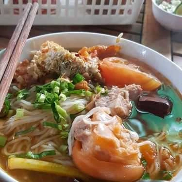 Món ăn- Quán Ăn DoMiNo- Bún Riêu Trứng Mực & Rau Nhút