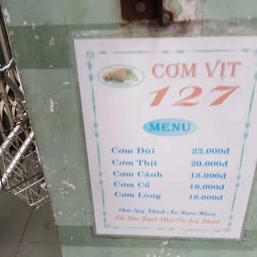 Thực đơn- Quán Ăn Cơm Vịt 127