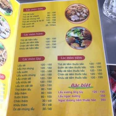 Thực đơn- Quán Ăn Lẩu Dê Đức Tài 2