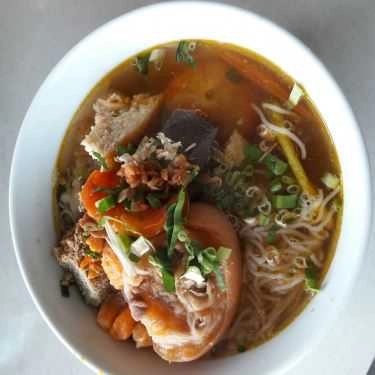 Món ăn- Quán Ăn DoMiNo- Bún Riêu Trứng Mực & Rau Nhút