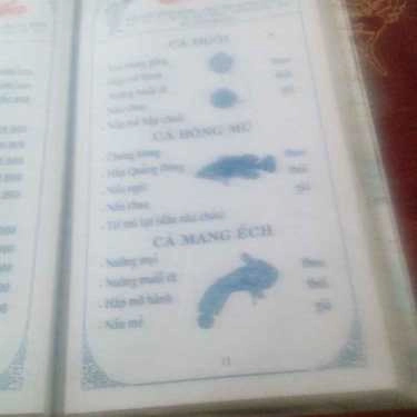 Thực đơn- Quán Ăn Eo Biển - Hải Sản Tươi Sống