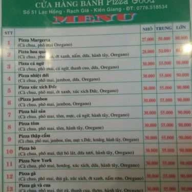 Thực đơn- Quán Ăn Pizza Good