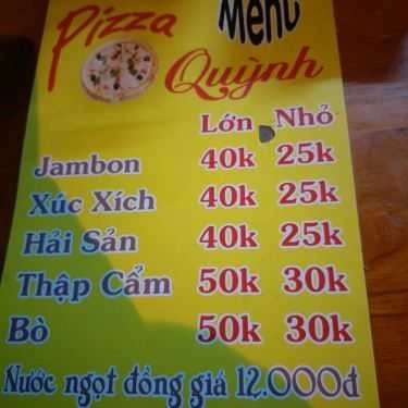 Thực đơn- Quán Ăn Pizza Quỳnh