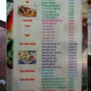 Thực đơn- Trung Ký - Quán Ăn Gia Đình