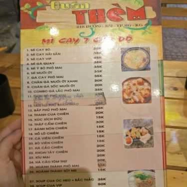 Thực đơn- Quán Ăn Quán Thèm Ăn Vặt
