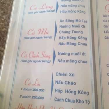 Thực đơn- Nhà Hàng Cơm Hồng Kông