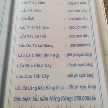 Thực đơn- Nhà Hàng Cơm Hồng Kông