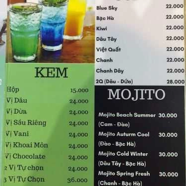 Thực đơn- 2Q Coffee