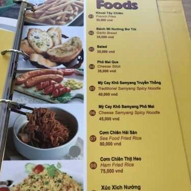 Thực đơn- Cafe Bubble Tea & Fast Food - Hà Bổng
