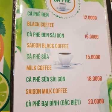 Thực đơn- Trầm Cafe