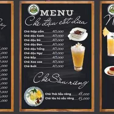 Thực đơn- Cafe Chè Ông Cúc