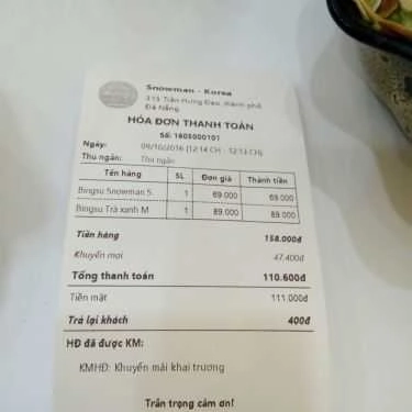 Tổng hợp- Cafe Snowman - Bingsu