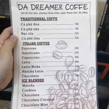 Thực đơn- Da Dreamer - Cafe & Hostel