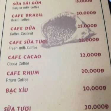 Thực đơn- Đà Nẵng Xưa - Tiệm Ăn & Cafe