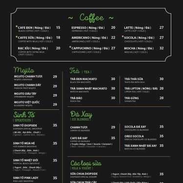 Thực đơn- Diopside - Cake & Cafe