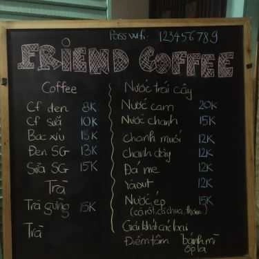 Thực đơn- Friends - Trip Hostel - Beer Pub & Cafe