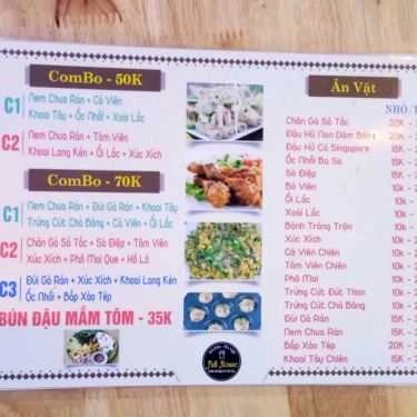 Thực đơn- Cafe Trà Sữa & Ăn Vặt Full House