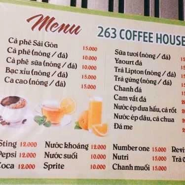 Thực đơn- House Cafe - Lê Thanh Nghị