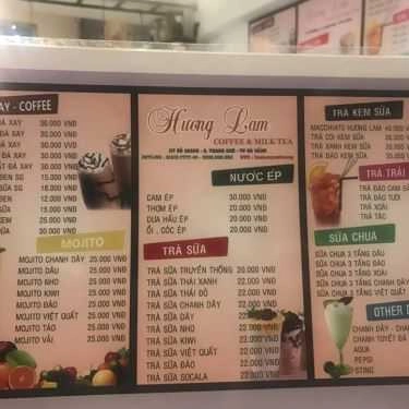 Thực đơn- Hương Lam Coffee & Milk Tea