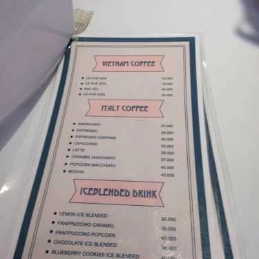 Thực đơn- I'm Here Coffee Shop - Tống Phước Phổ
