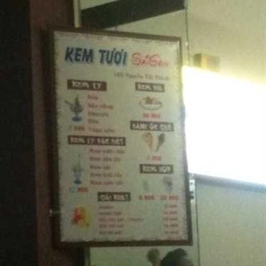 Thực đơn- Cafe Kem Tươi Sài Gòn